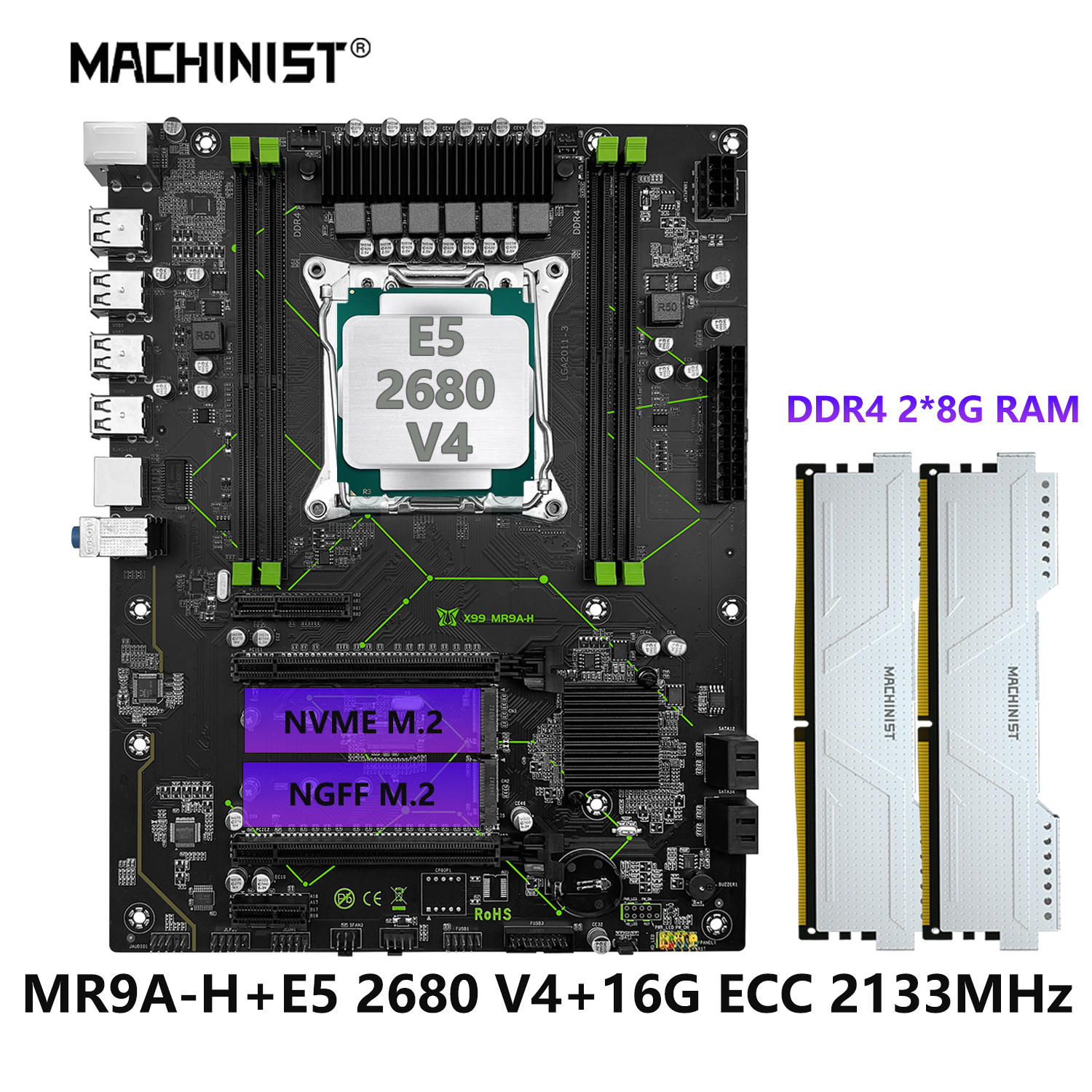Memory Ram Upgrade - MACHINIST X99 MR9A-H Motherboard Set LGA