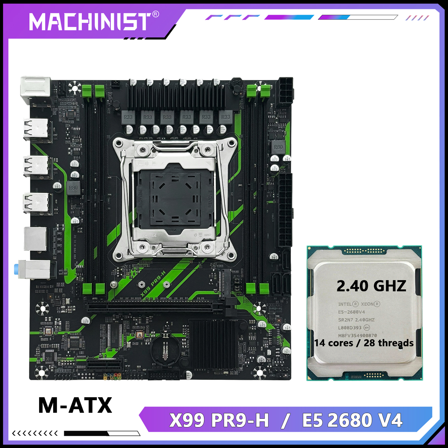 Memory Ram Upgrade - MAXHINIST X99 Motherboard LGA 2011-3 Kit