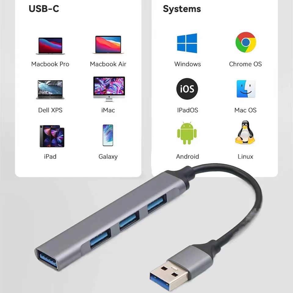4-Port Multi-Splitter USB Hub  – обзор и цена Mac Laptop Accessories