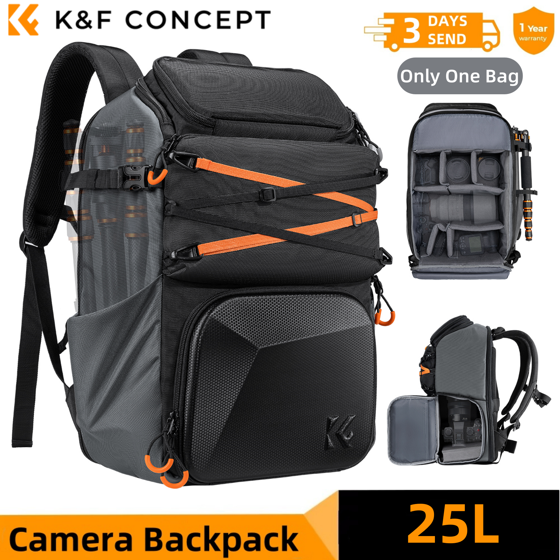 K&F CONCEPT 25L Outdoor Camera – обзор и цена Laptop Accessories Travel Case