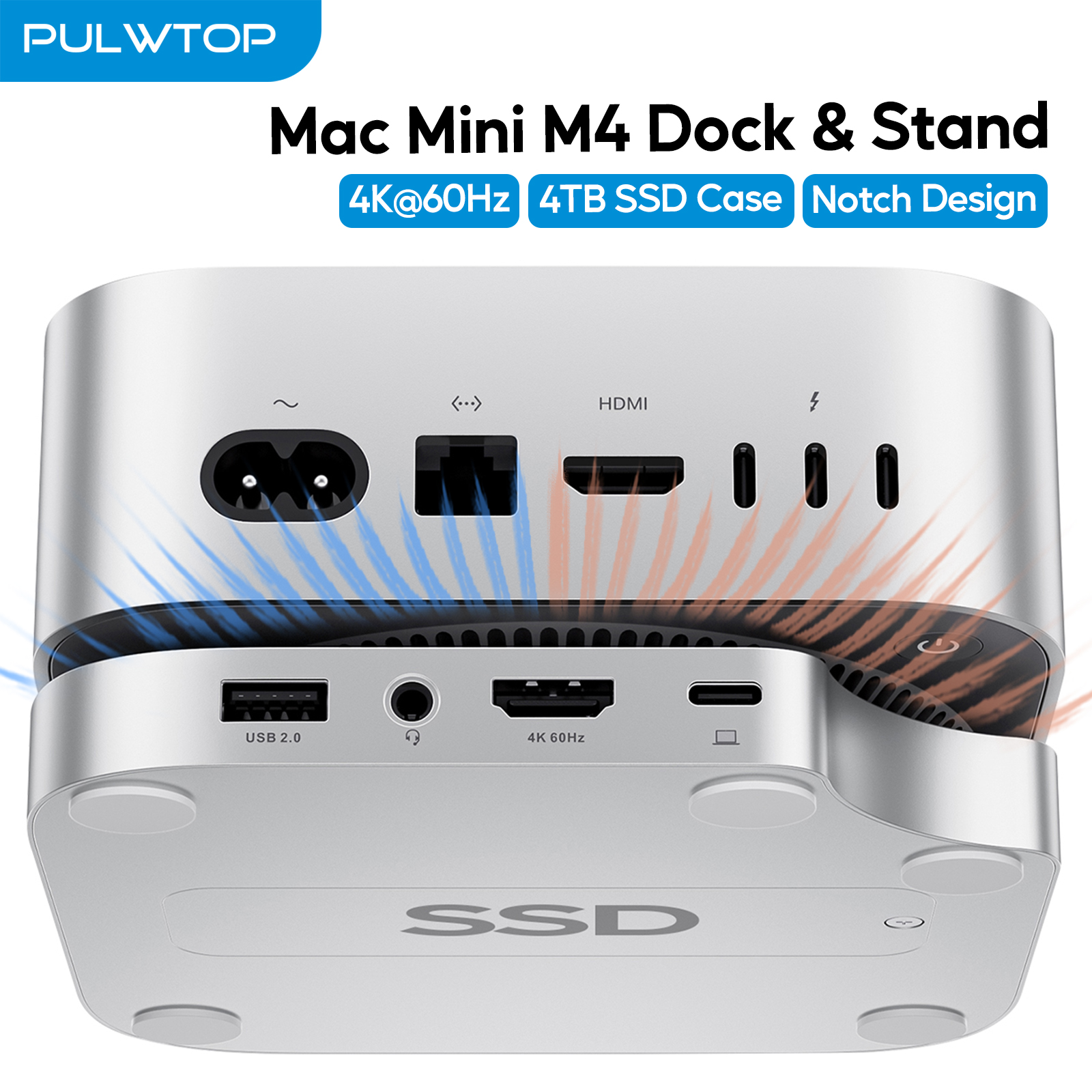 PULWTOP Mac Mini M4 Hub with M – обзор и цена Mac Laptop Accessories