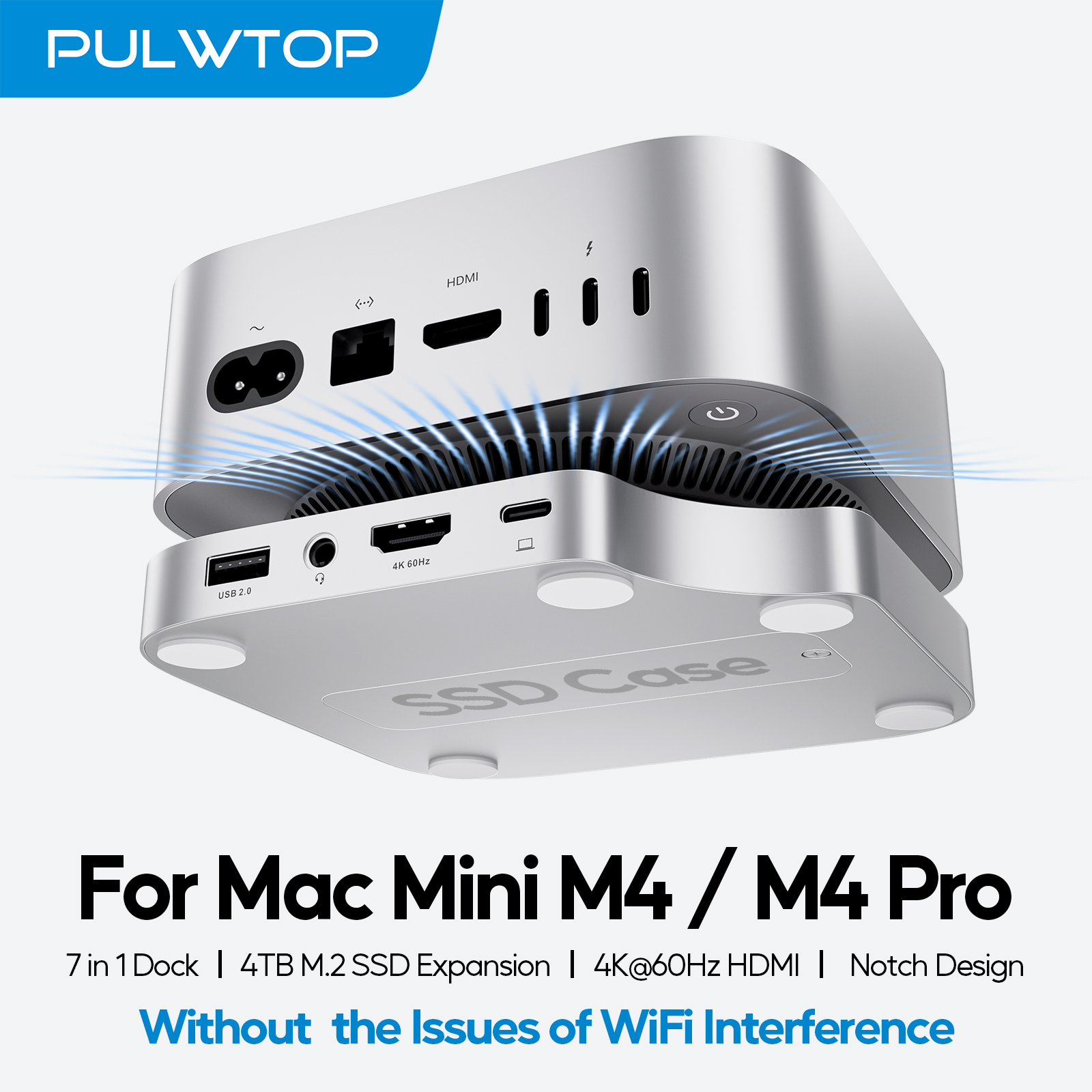 PULWTOP Mac Mini M4 Dock with  – обзор и цена Mac Laptop Accessories