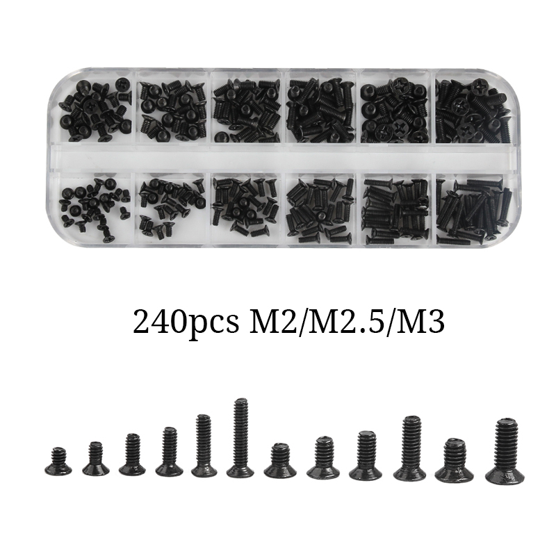 240pcs M2 M2.5 M3 Screw Set KM – обзор и цена Laptop Electronics Accessories